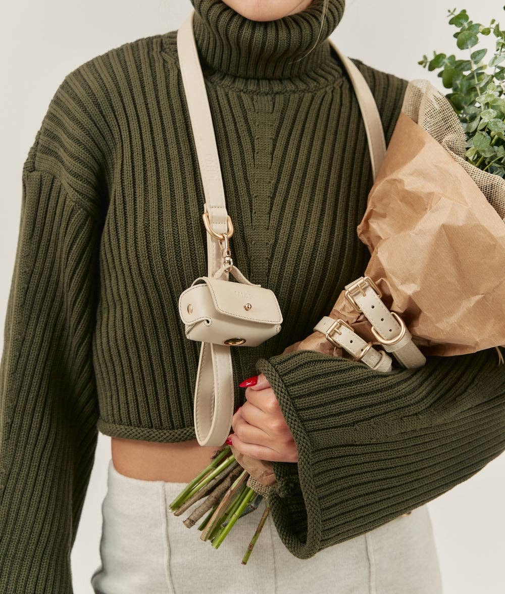 Portabolsas Cuero Vegano Beige, Jala