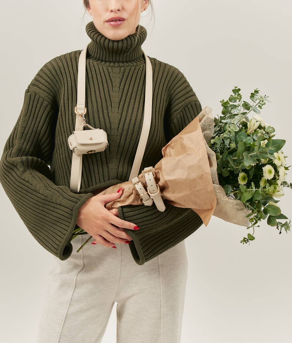 Portabolsas Cuero Vegano Beige, Jala