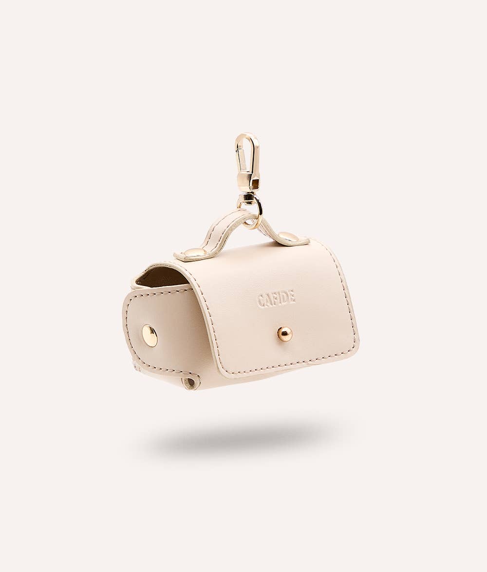 Portabolsas Cuero Vegano Beige, Jala