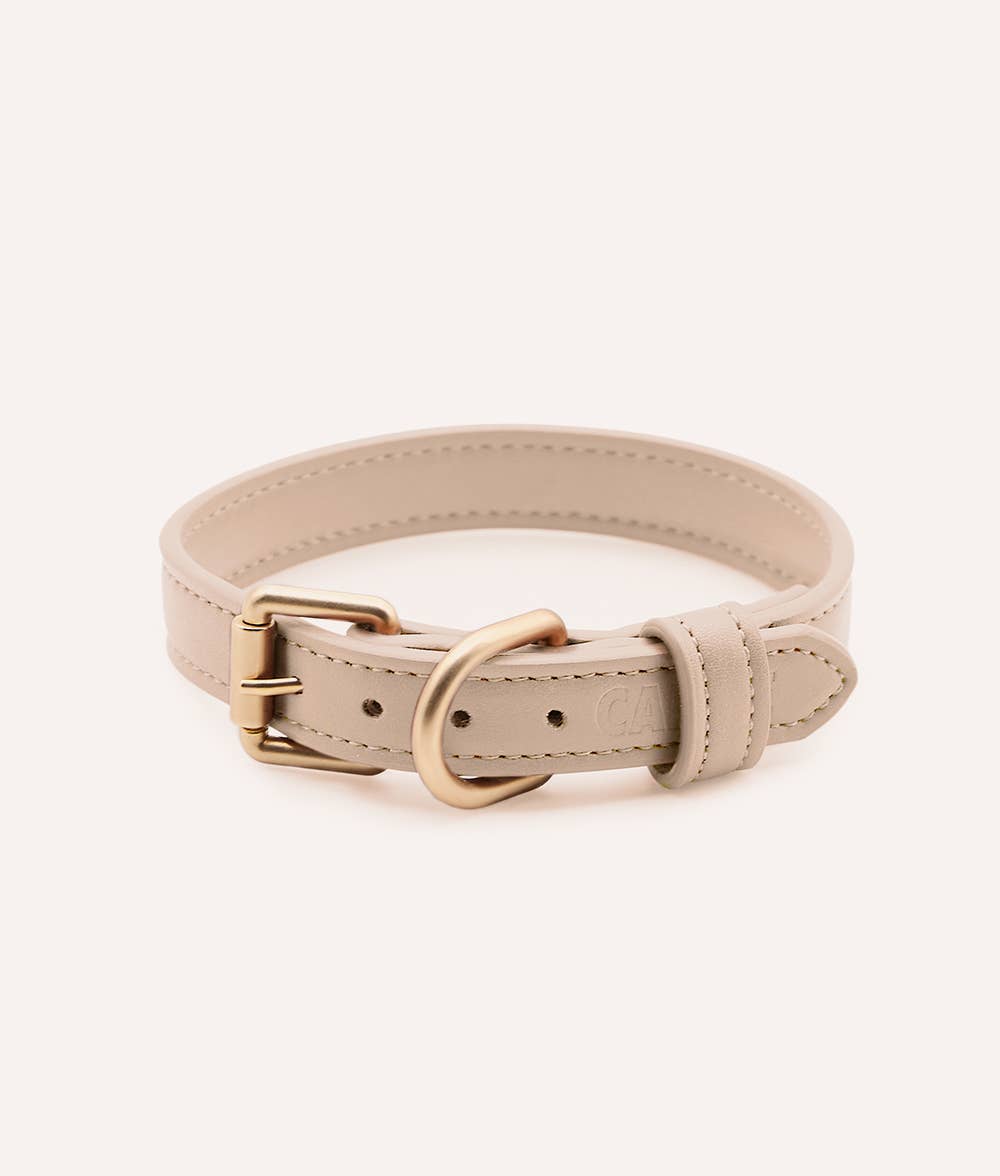 Collar Cuero Vegano Beige, Jala