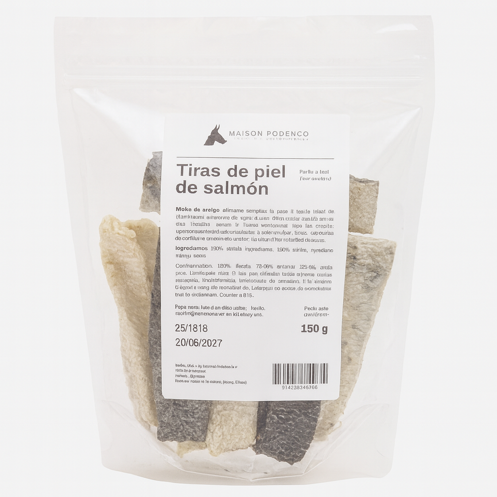 Tiras de piel de salmón