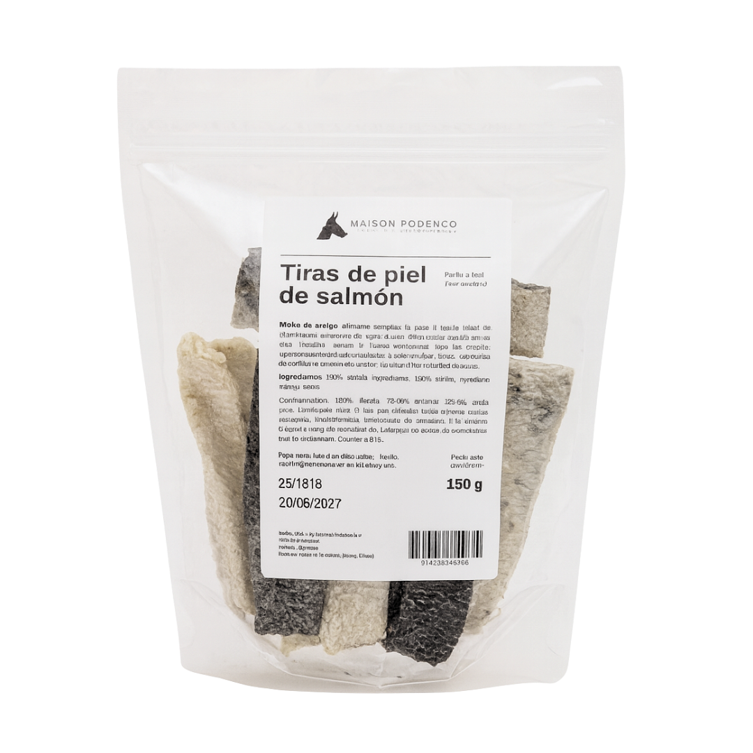 Tiras de piel de salmón