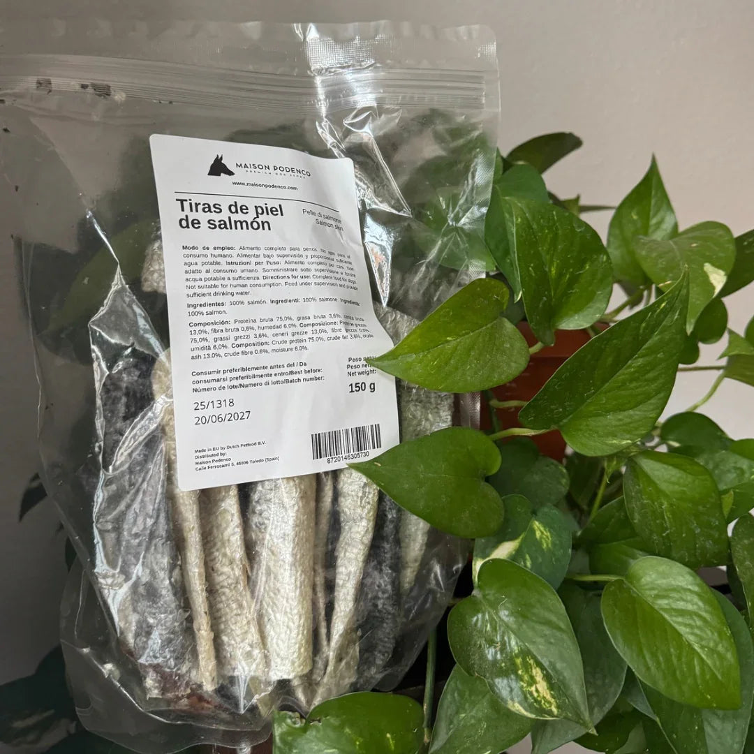 Tiras de piel de salmón